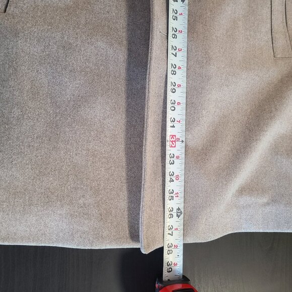 UWM Wool Cashmere Suede Leather Sherpa Mens Overcoat Italy Size 58 Quiet Luxury - Picture 5 of 12